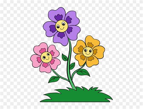Inspirasi Gambar Bunga Kartun Mudah Gambar Bunga