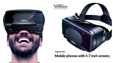 vrg pro 3d vr glasses virtual reality full screen visual wide angle vr glasses for 5 to 7 inch