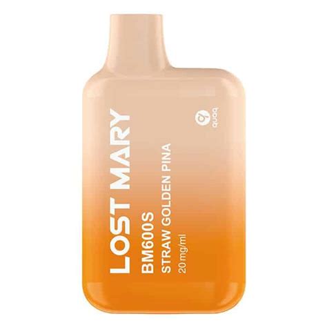 Lost Mary Bm600s Straw Golden Pina 20mg Disposable Vape