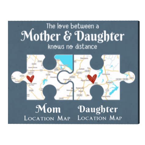 Personalized Long Distance Mom And Daughter T Unique Mothers Day