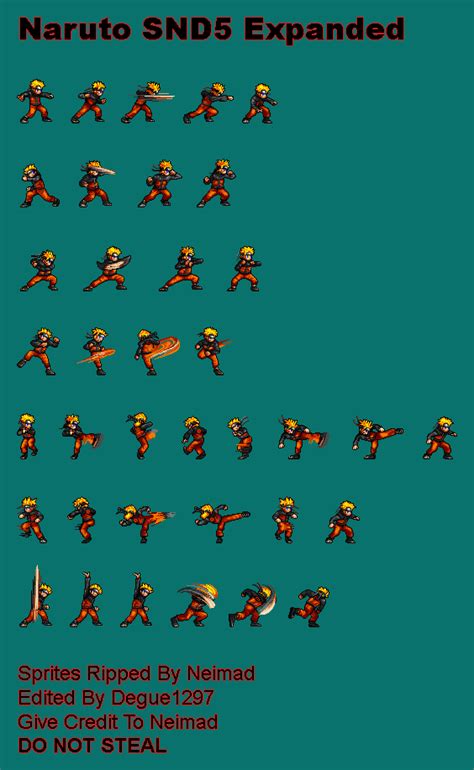 Naruto Snd5 Sprite Sheet Expanded By Degue 1297 On Deviantart