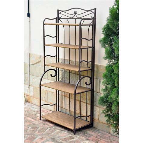 Great savings & free delivery / collection on many items. International Caravan Valencia Outdoor 5-Tier Bakers Rack ...