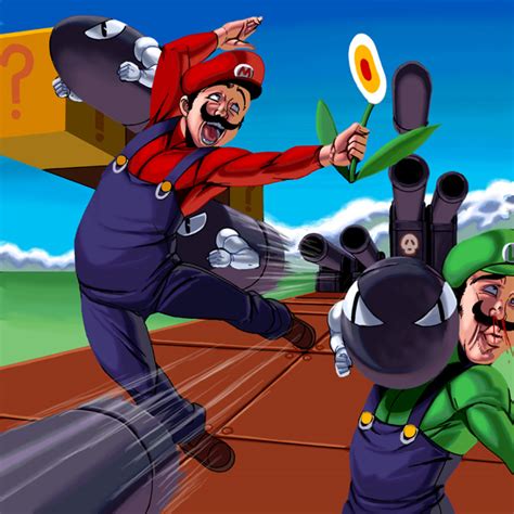 Mario Luigi And Bullet Bill Mario And More Drawn By Kouno Masao