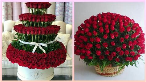 Beautiful Red Rose Flower Arrangement Ideas Youtube