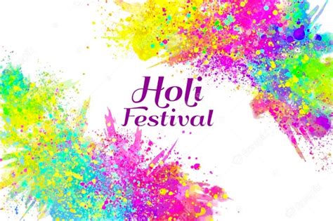 Premium Vector Watercolor Holi Festival