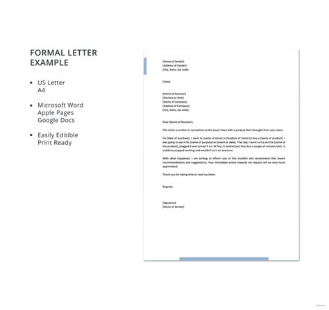 32 Formal Letter Templates Pdf Doc Free And Premium Templates