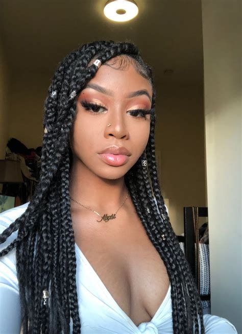 Hairstyles with box braids black girls. Black Girl Box braids, Afro-textured hair on Stylevore