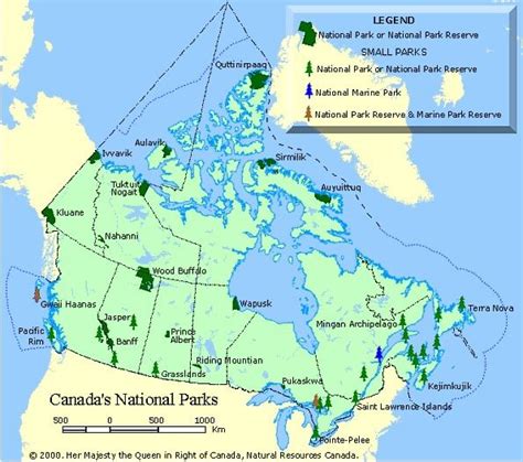√ National Parks Canada Map