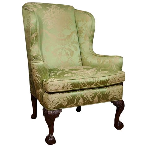 18th Century Georgian Upholstered Wing Chair For Sale At 1stdibs