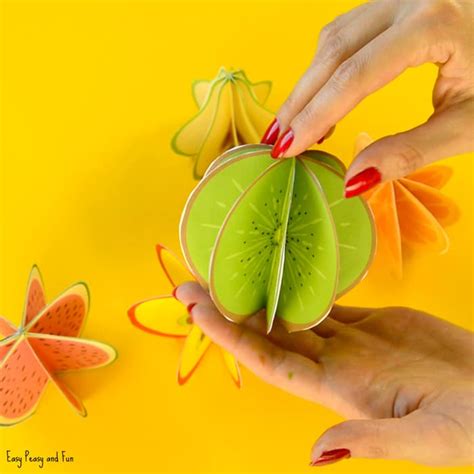 3d Paper Fruit Templates