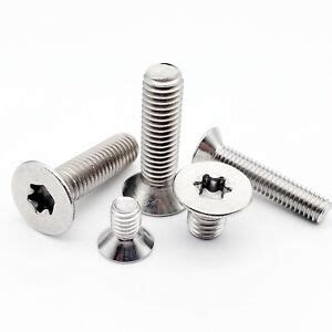 M M Stainless Steel Six Lobe Torx Head Flat Countersunk