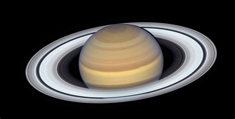 Saturns Rings Shine In Hubbles Portrait Window On The Sky