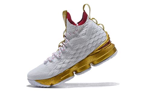 They're known for incorporating technology like lunarlon, zoom air. 2018 Men's Nike LeBron 15 "White Gold" Basketball Shoes For Sale