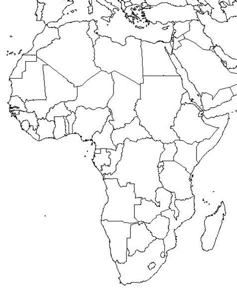 Free Printable Maps Blank Africa Outline Map Print For Free