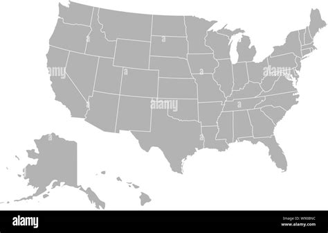 mapa de estados unidos ilustración vectorial imagen vector de stock alamy