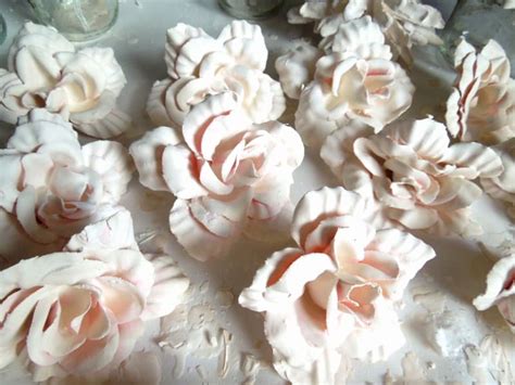 Diy Plaster Dipped Flower Votives