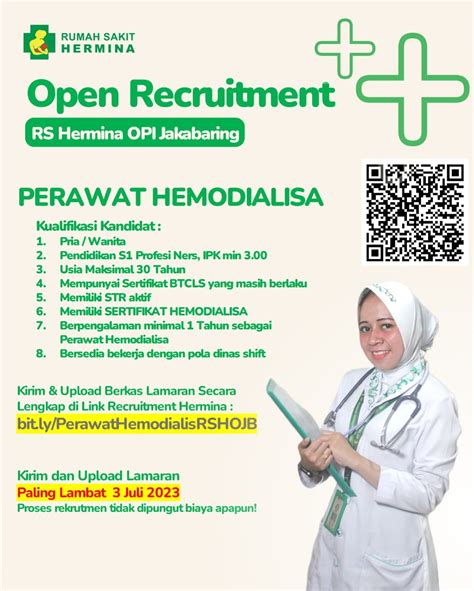 Jobhunter Id LoKer Palembang Terbaru Perawat Hemodialisa Rumah Sakit