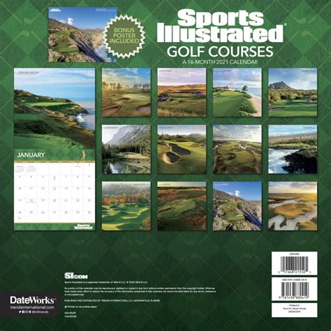 Has been added to your cart. Sports Illustrated Golf 2021 Calendar By Trends ...