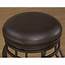 Villa Backless Counter Stool  Taupe Gray Russet Brown Bonded Leather