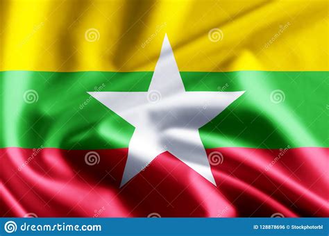 Myanmar flag illustration stock illustration. Illustration of nation ...