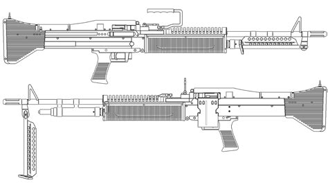 M60 Machine Gun Blueprint Download Free Blueprint For 3d Modeling