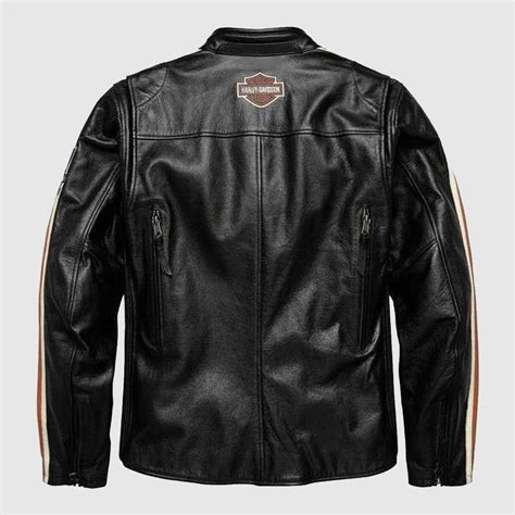 Black Harley Davidson Biker Motorcycle Jacket Jackets In Leather