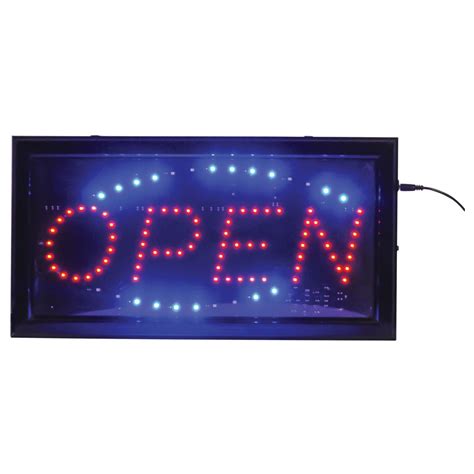 Disc Altai Led Open Sign 250 X 475 X 25mm Dimensions At Gear4music