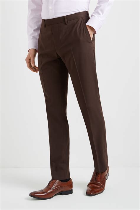 Moss 1851 Tailored Fit Chocolate Brown Trousers