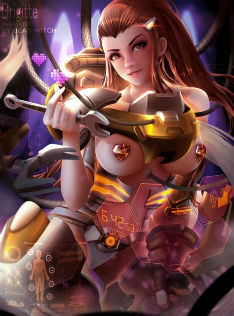Rule 34 2d Armor Bearwitch Blizzard Entertainment Breasts Brigitte