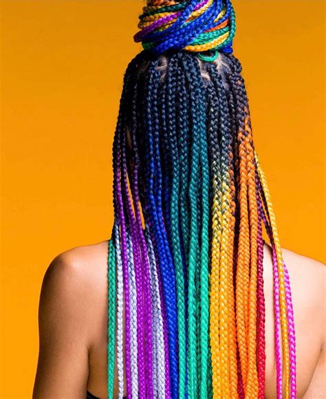 Naturalhairindustryconvention On Instagram Rainbow Ombré Braids