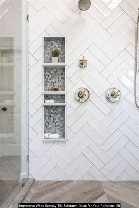 Impressive White Subway Tile Bathroom Ideas For Your Reference