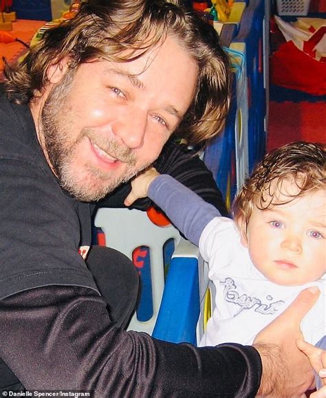 they grow up fast russell crowe s ex wife danielle spencer shares rare photos of their son