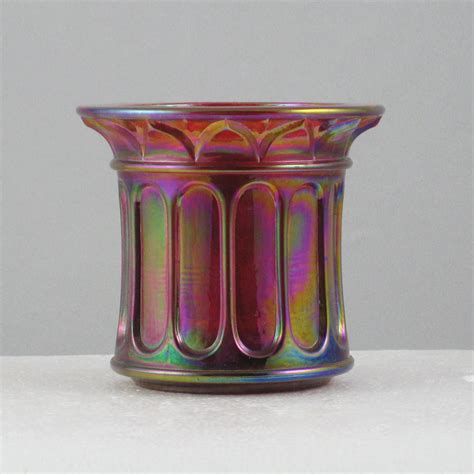 Many glass companies made carnival glass back in the early 1900s. Fenton Red #C9778 RN Carnival Glass Candle Votive ...