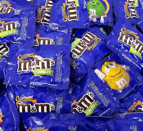 Mandms Caramel Chocolate Candy Individual Packs Fun Size Bulk Bag 50