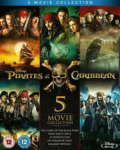 Pirates Of The Caribbean Dvd 5 Movies Complete Collection Elizabeth