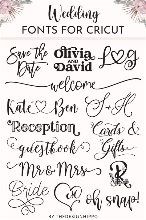 24 Best Cricut Wedding Fonts For Invitations Signs And More Cricut