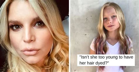 jessica simpson is being criticized for letting her daughter dye her hair purple