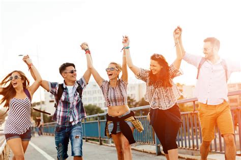 Happy Young People Having Fun Stock Photo Image Of