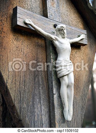 Cross With Crucified Jesus Christ Wooden Cross With Crucified Jesus