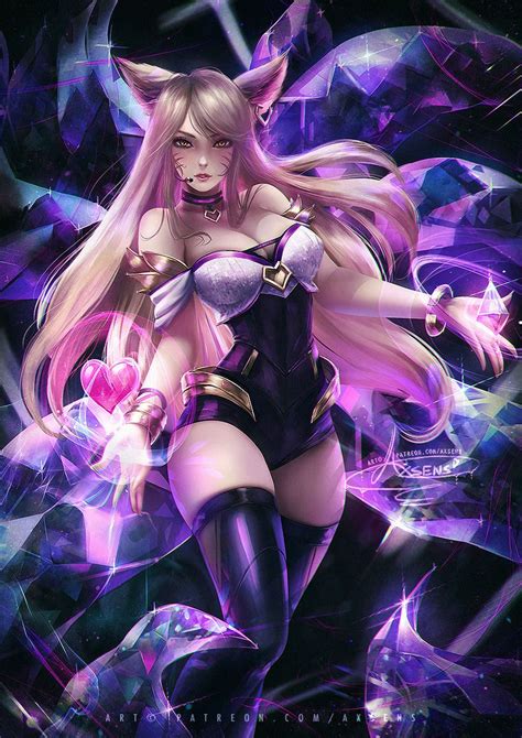 Fox Girl Kda Ahri League Of Legends Game Digital Art Anime League