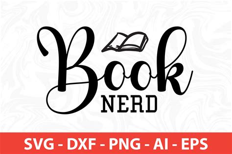 book nerd svg gráfico por orpitasn · creative fabrica