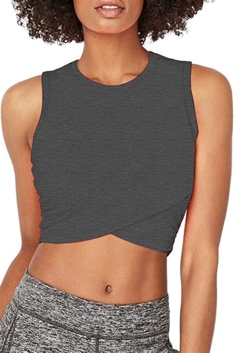 sanutch crop workout tops cropped athletic top workout clothes dance sport crop top workout crop