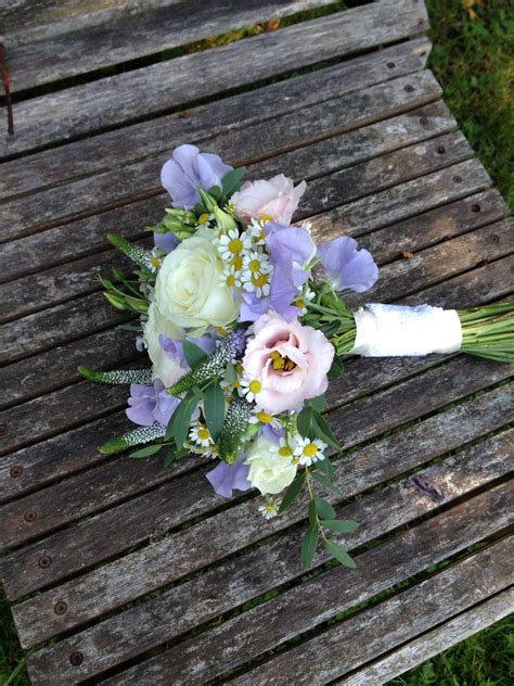 Sweet Pea Rose Veronica And Lisianthus Brides Bouquet Wedding