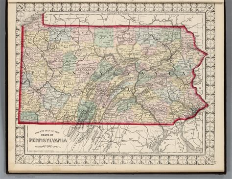 County Map Of The State Of Pennsylvania David Rumsey Historical Map Collection