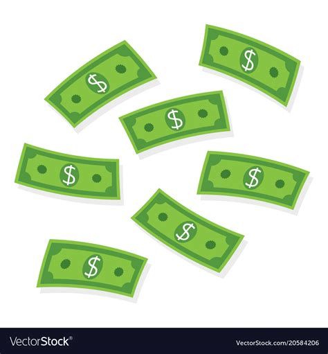 Flying Money Paper Banknotes Royalty Free Vector Image