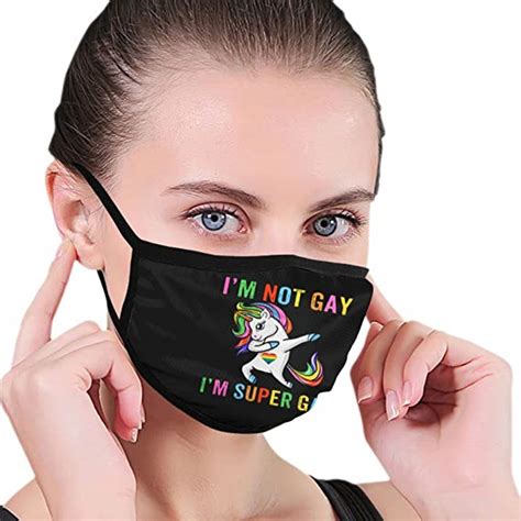Face Mask Im Not Gay Im Super Gay Pride Washable Reusable Dust Scarfs