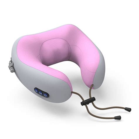 Neck Massager Pillow Memory Foam 3 Modes 3 Level Strength Velvet Travel Yoibo