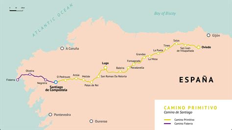 Mapa Del Camino Primitivo Camino De Santiago