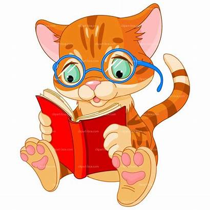 Reading Clip Animals Clipart Cat Animal Kitten