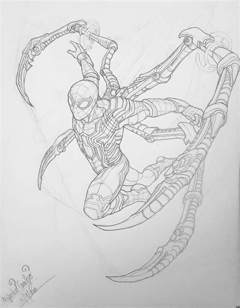 Infinity War Iron Spider By Alejandro Carazo Spider Drawing